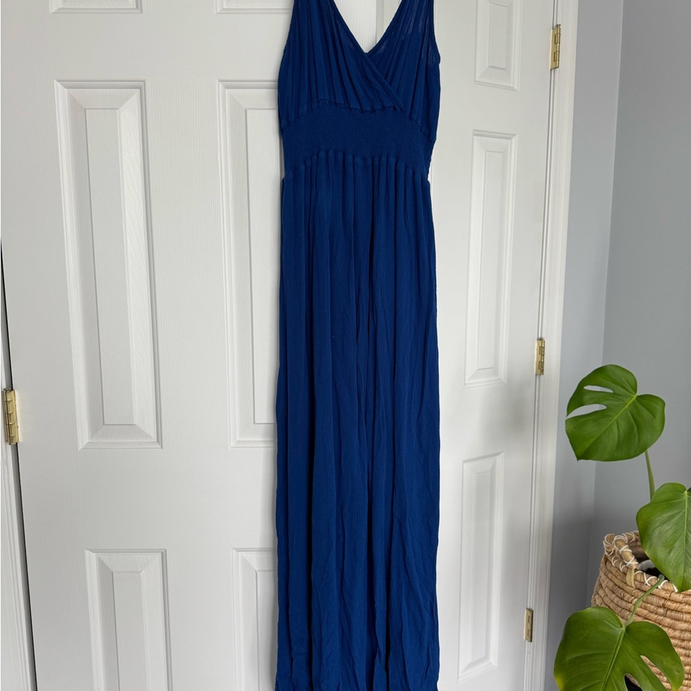 Elegant Blue Maxi Dress
